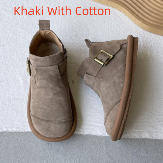 Mori Style Retro Soft Leather Martin Ankle Boots