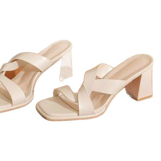 Women's Fashion Open-Toe Chunky Heel Sandals