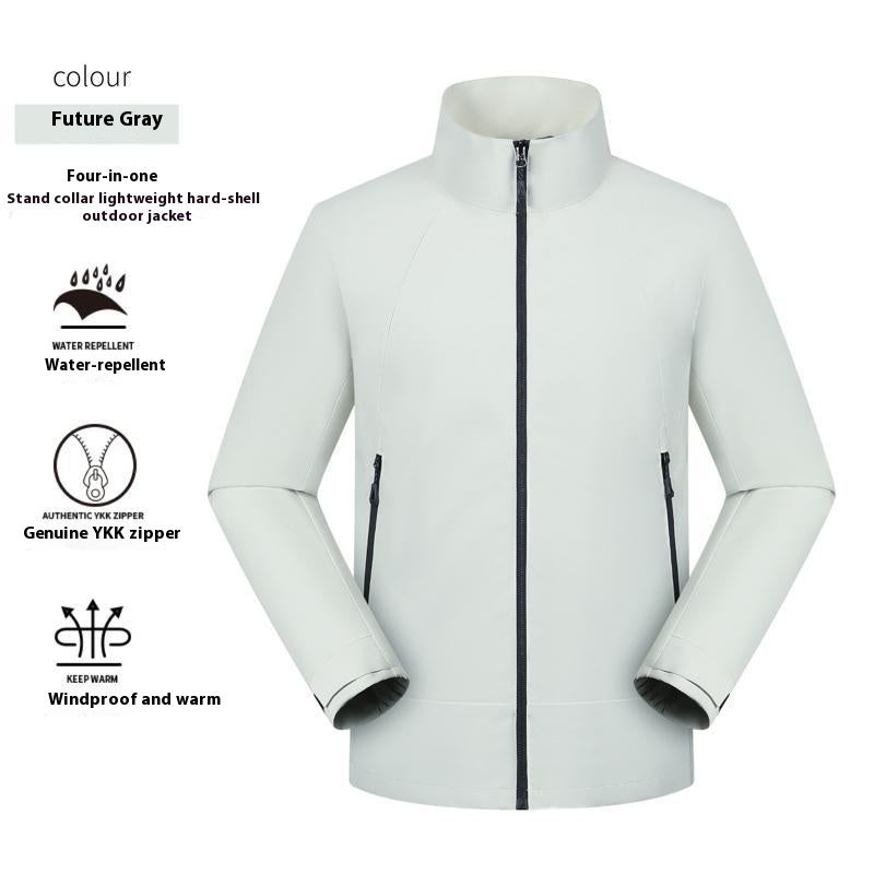 Thin Waterproof Stand Collar Jacket Men's Coat