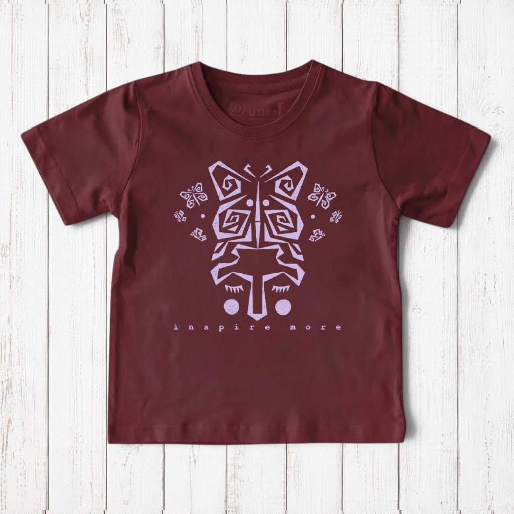Camiseta infantil de mariposa "Inspira Más"