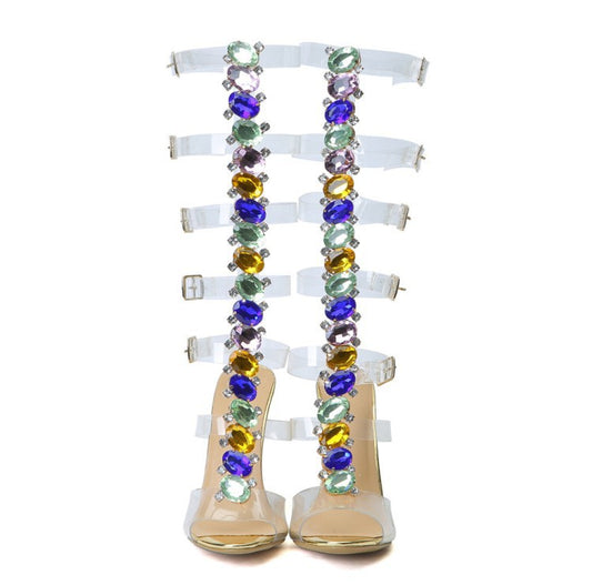 Women's Colorful Gemstone Sandals Noble See size chart under “more details”