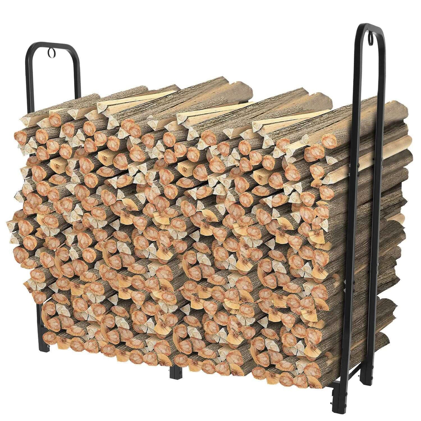 Firewood Log Rack 2500lbs Iron Storage Stacking Rack