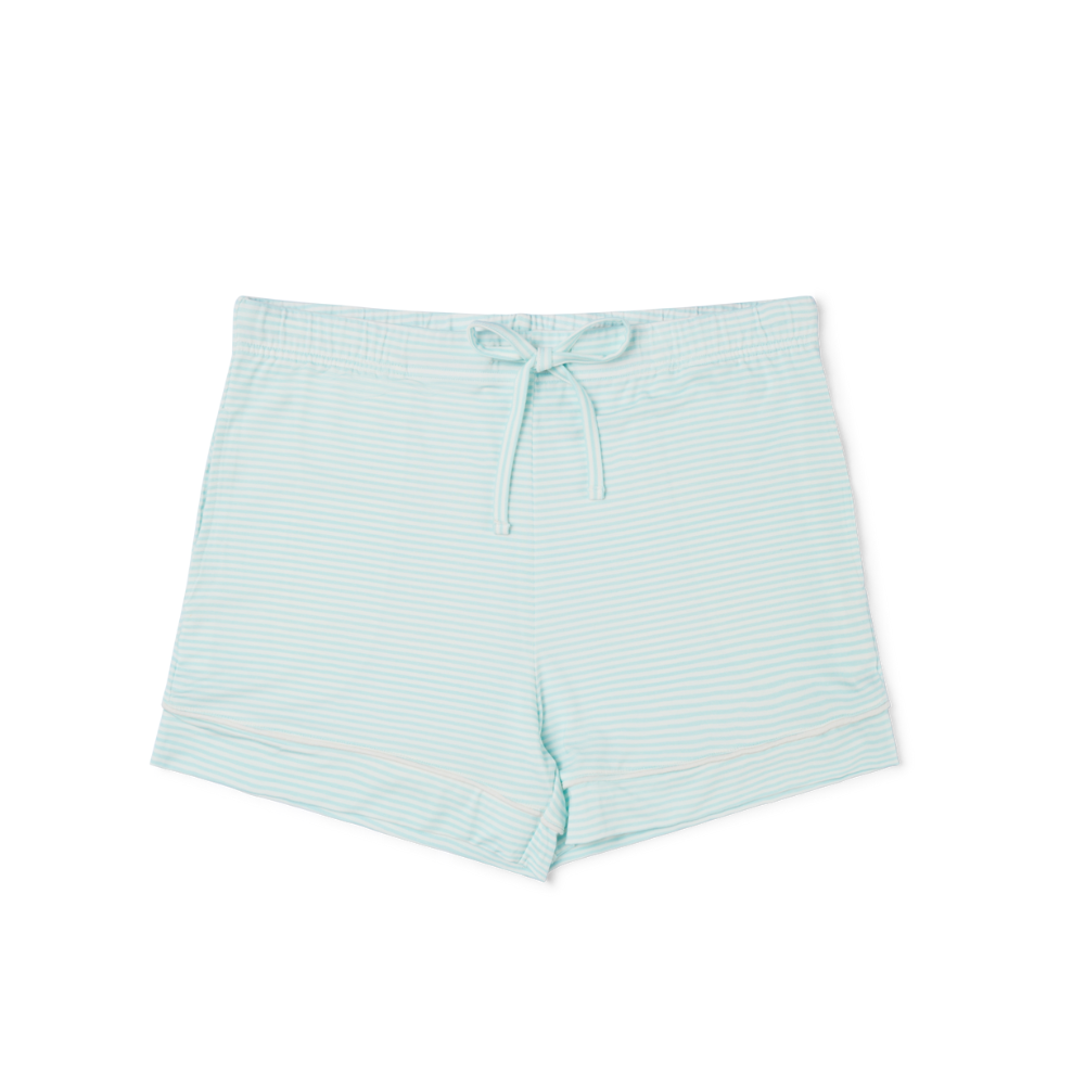 Conjunto de pijama de mujer de bambú con shorts y camiseta de manga corta Cloud Stripe
