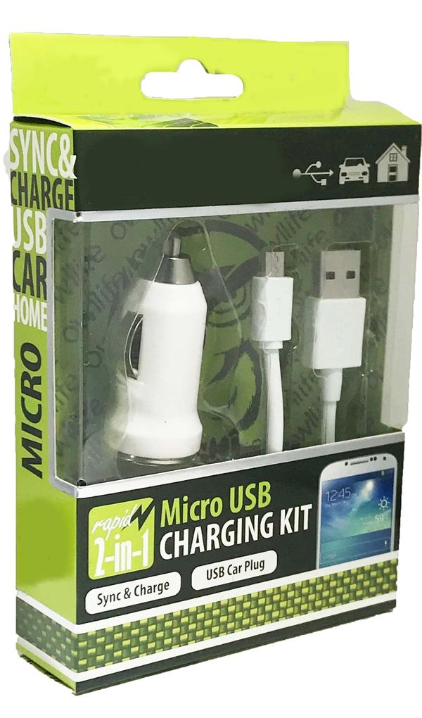 Combo de cargador de coche USB V9 Micro
