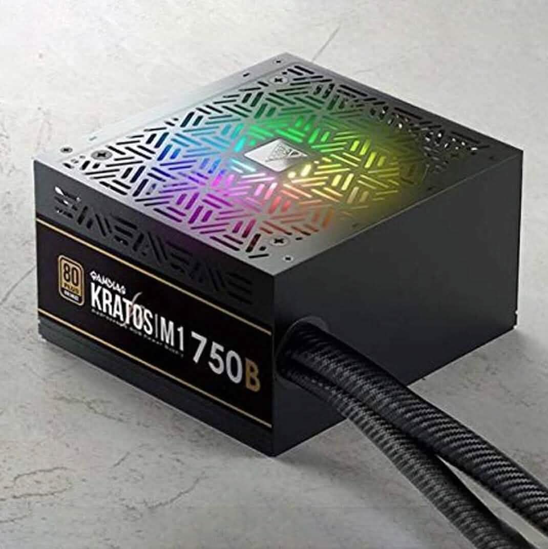 GAMDIAS RGB Gaming PC Power Supply 750W 750 Watt PSU Kratos M1-750B (Refurbished)