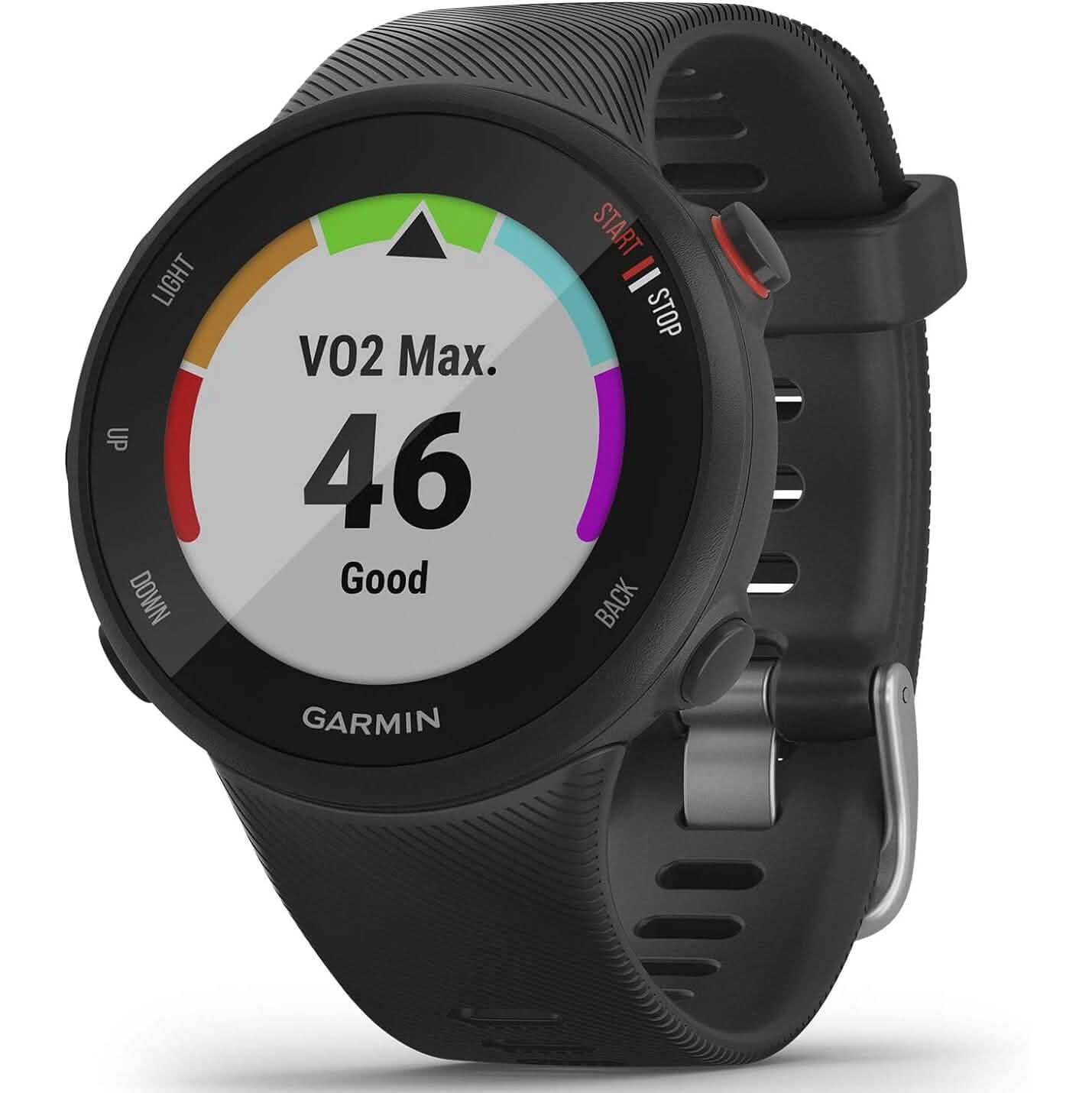 Garmin Forerunner 45S, 39mm Easy-to-use GPS Running Watch with Coach Free Training Plan Support (Refurbished)