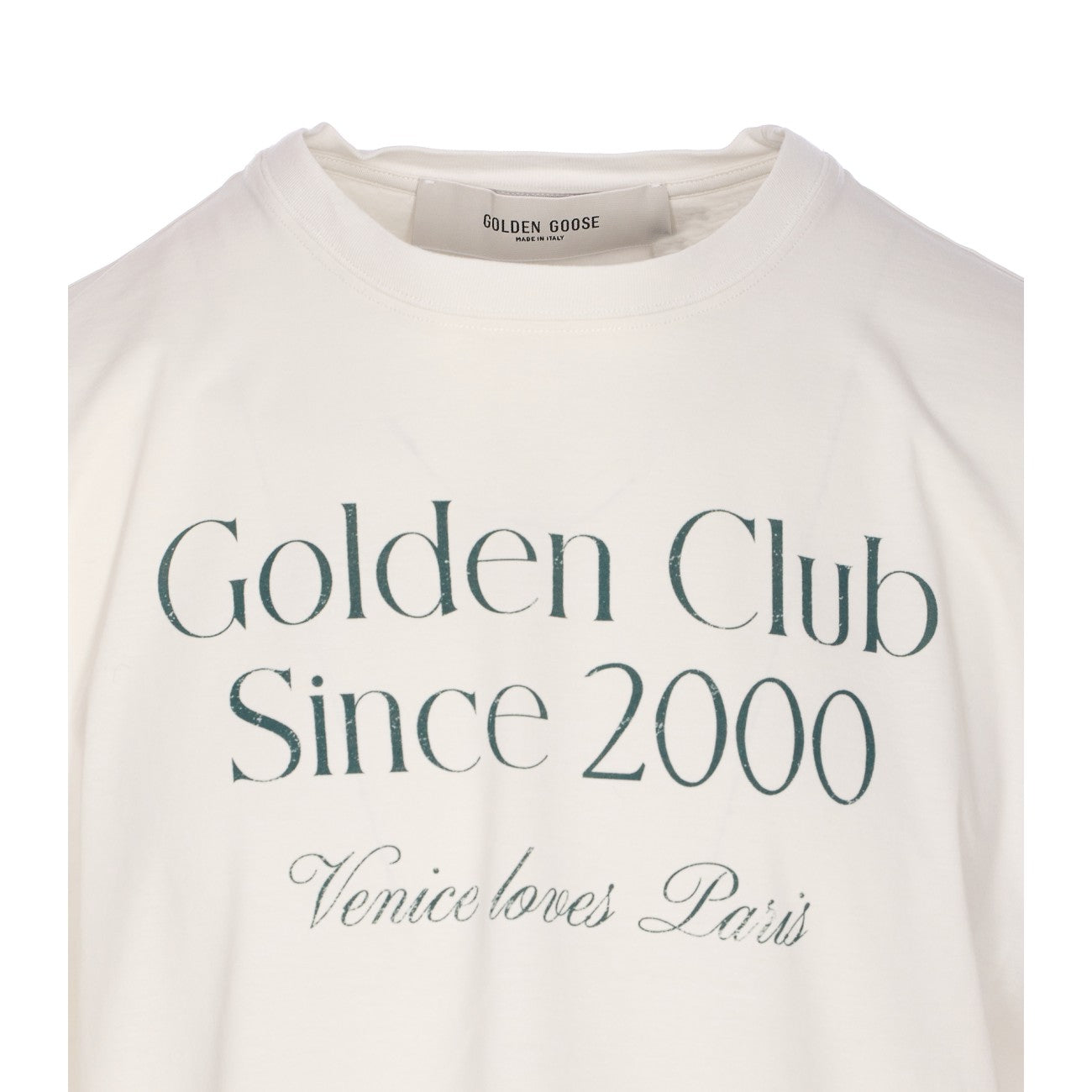 Golden Goose Men Golden Club Print Logo T-Shirt