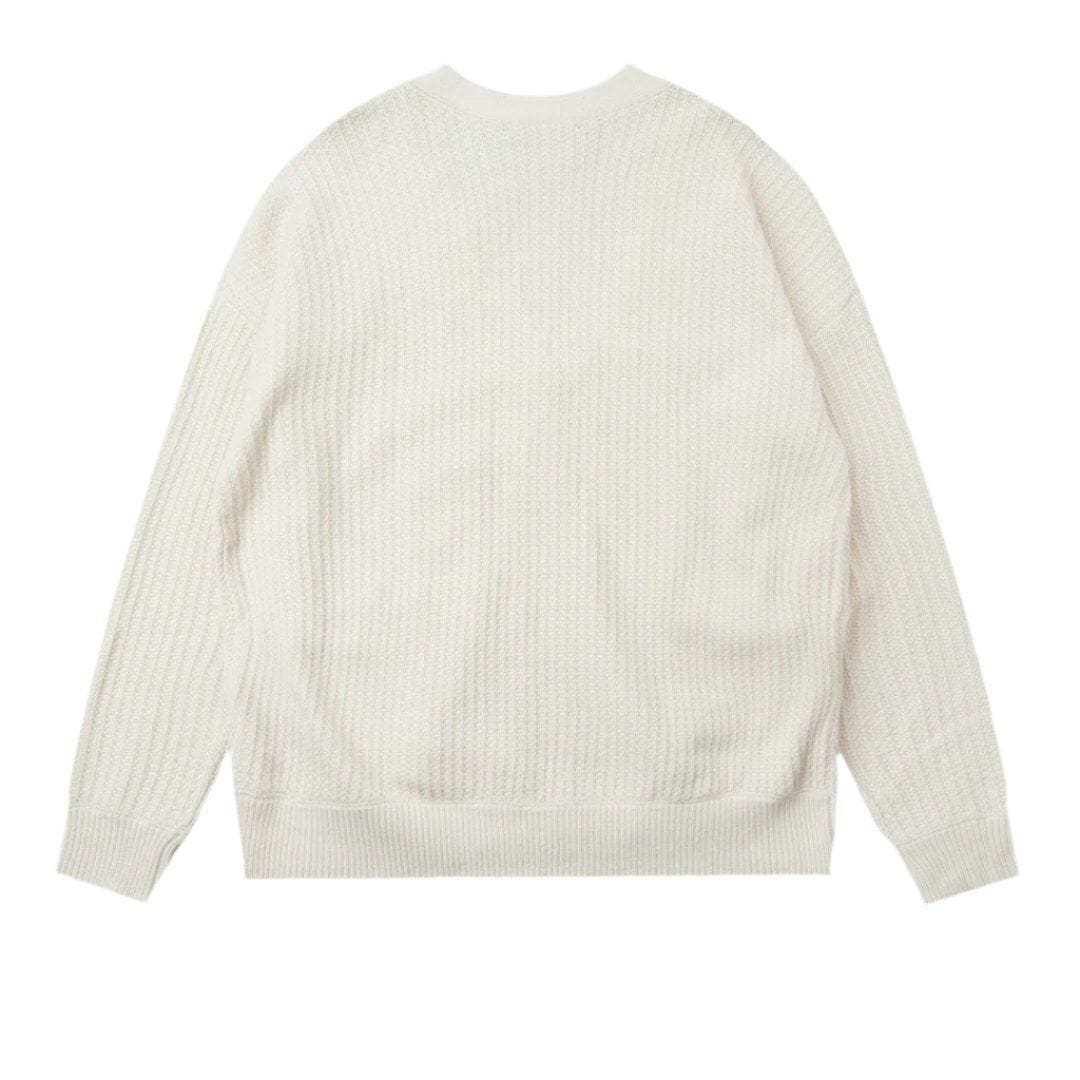 Gucci Knit cotton cardigan with patch Ivory