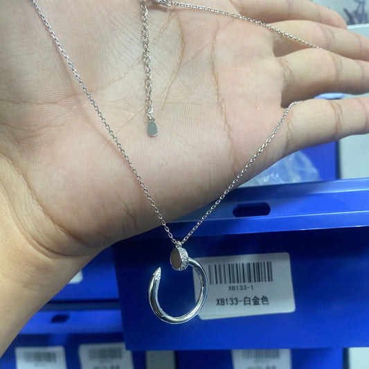 Trendy Luxury Hook Pendant Necklace for Women