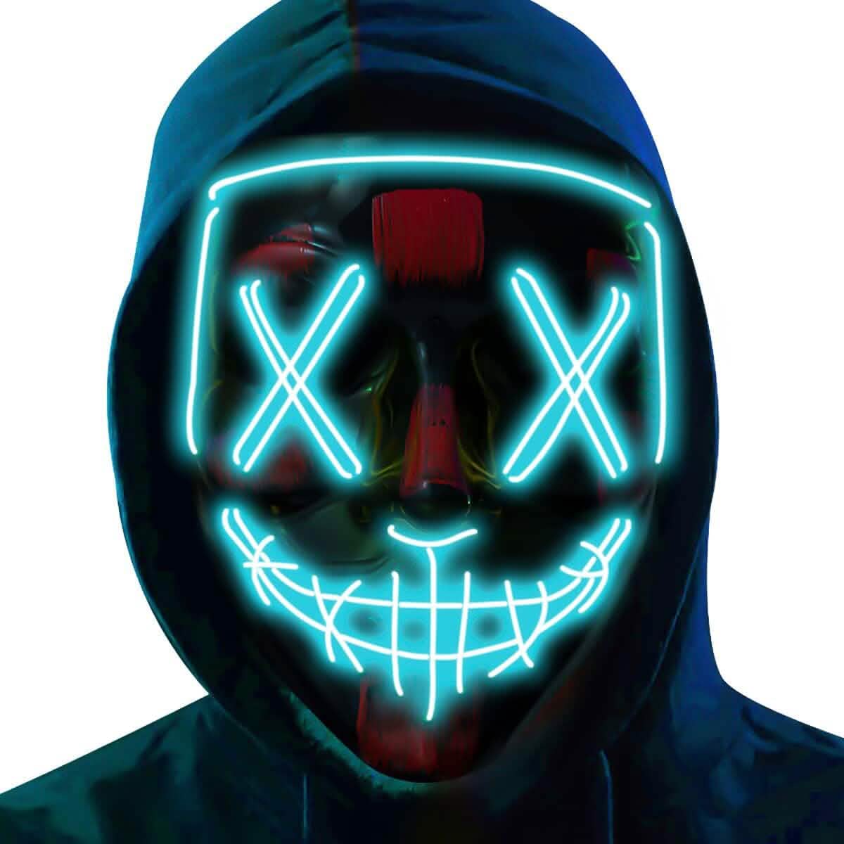 Halloween Mask LED, Light up Mask for Festival Cosplay