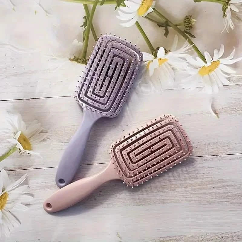 Hollow Out Hair Comb Anti Static Detangling Hair Comb Fluffy Hair Styling Comb For All Hair Types