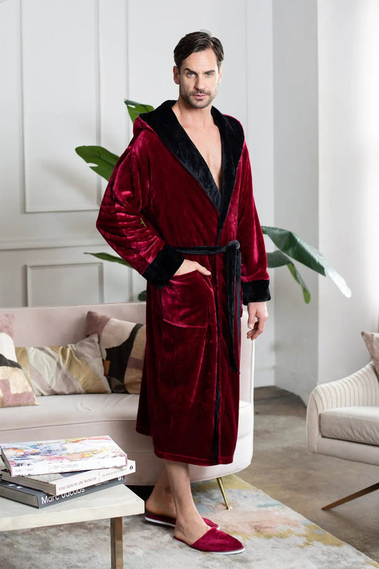 Men’s Robe with Hood – Ultra-Soft Plush Comfort for Everyday Use