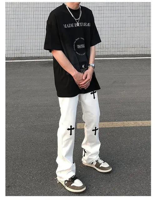 Icclek High Street Loose Casual Pants - # BOAA13410014