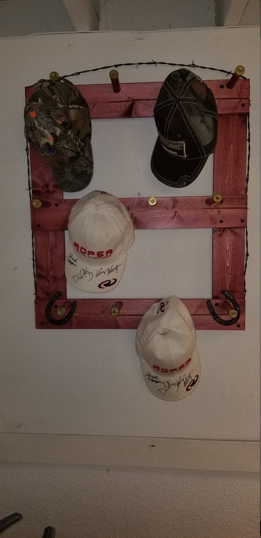 12B - Ball Cap Hat Rack - 12 Baller Functional Western Decor Cowboy