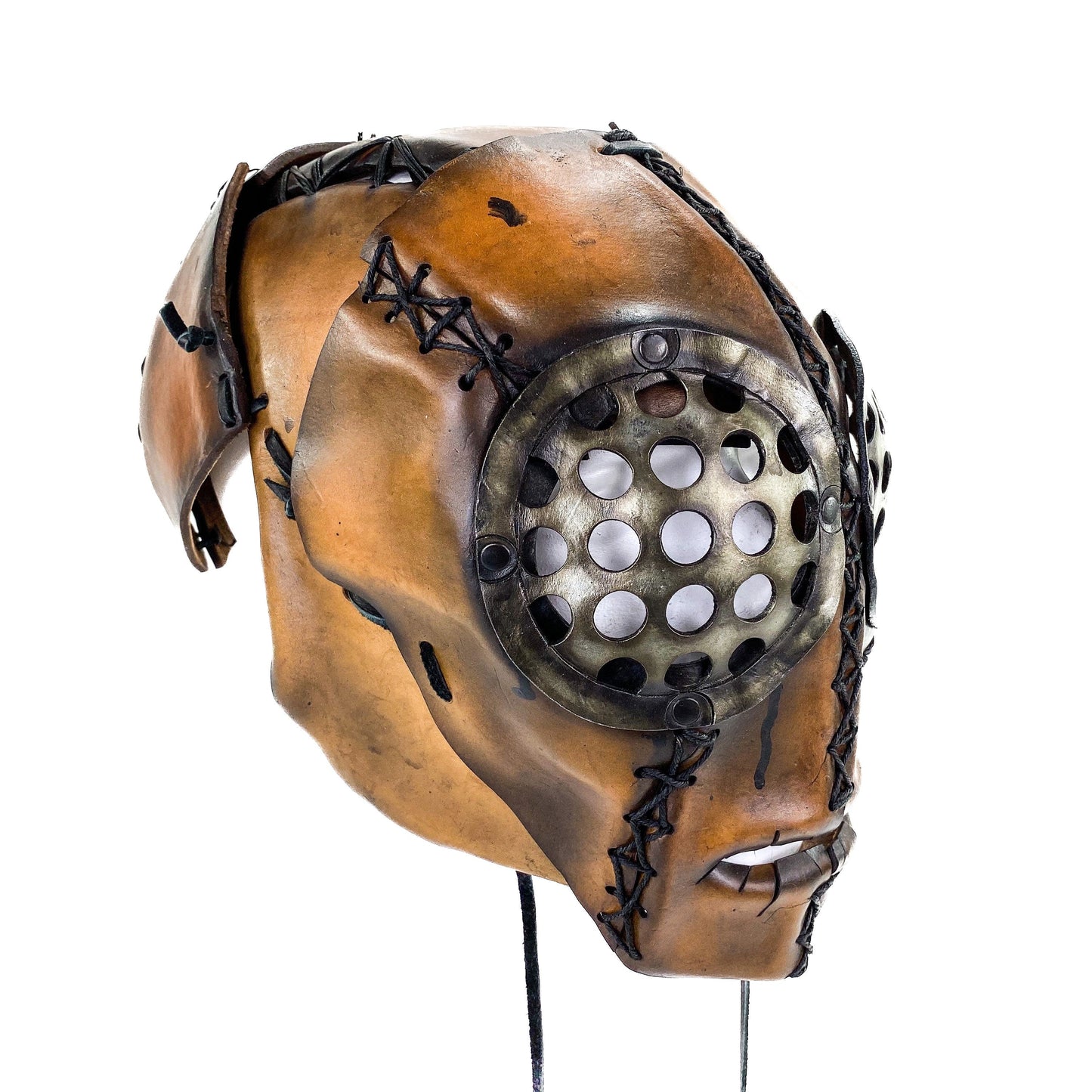 The Toy - Handmade Leather Mask with Pull Ties
