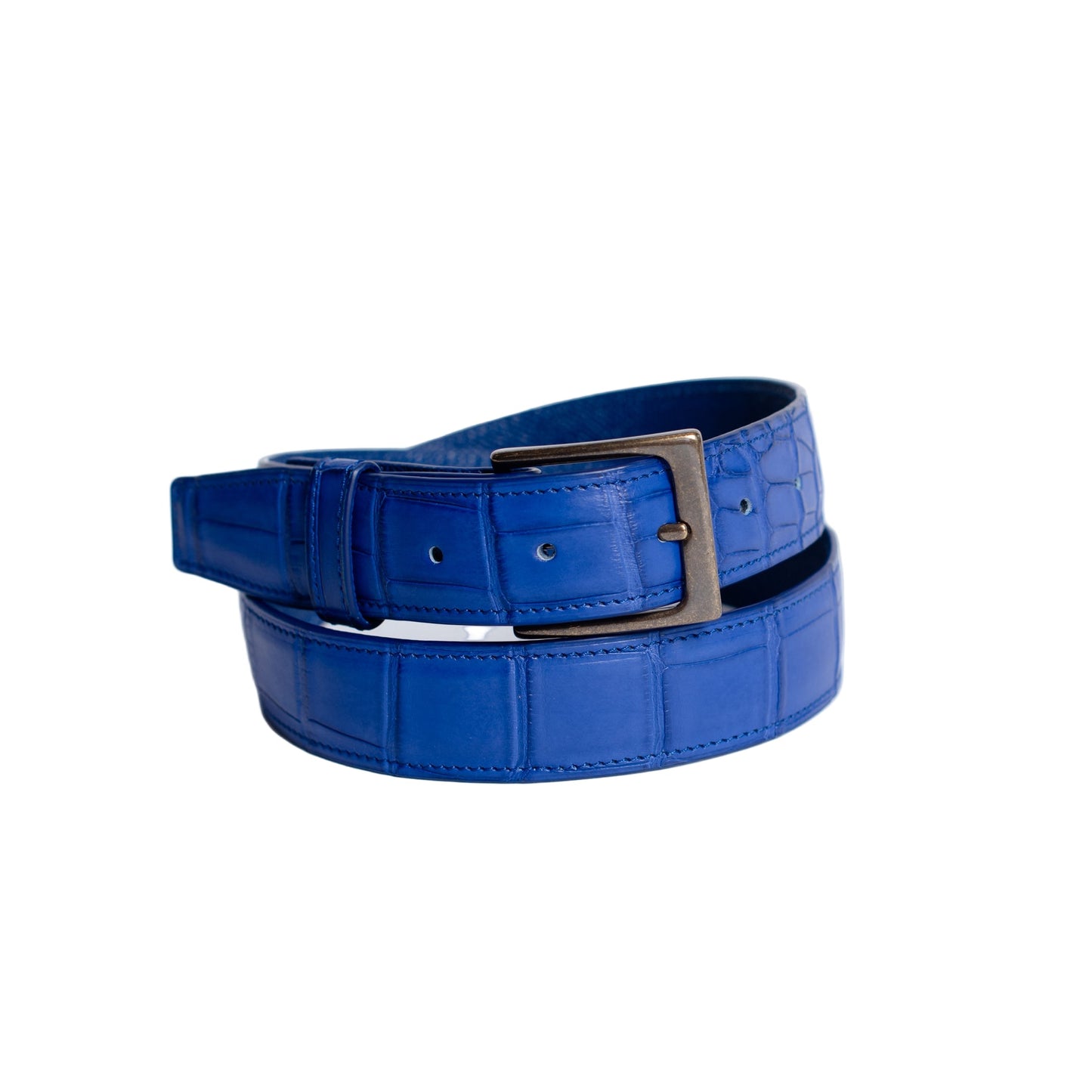 Full Skin Belt, Cobalt Matte Alligator