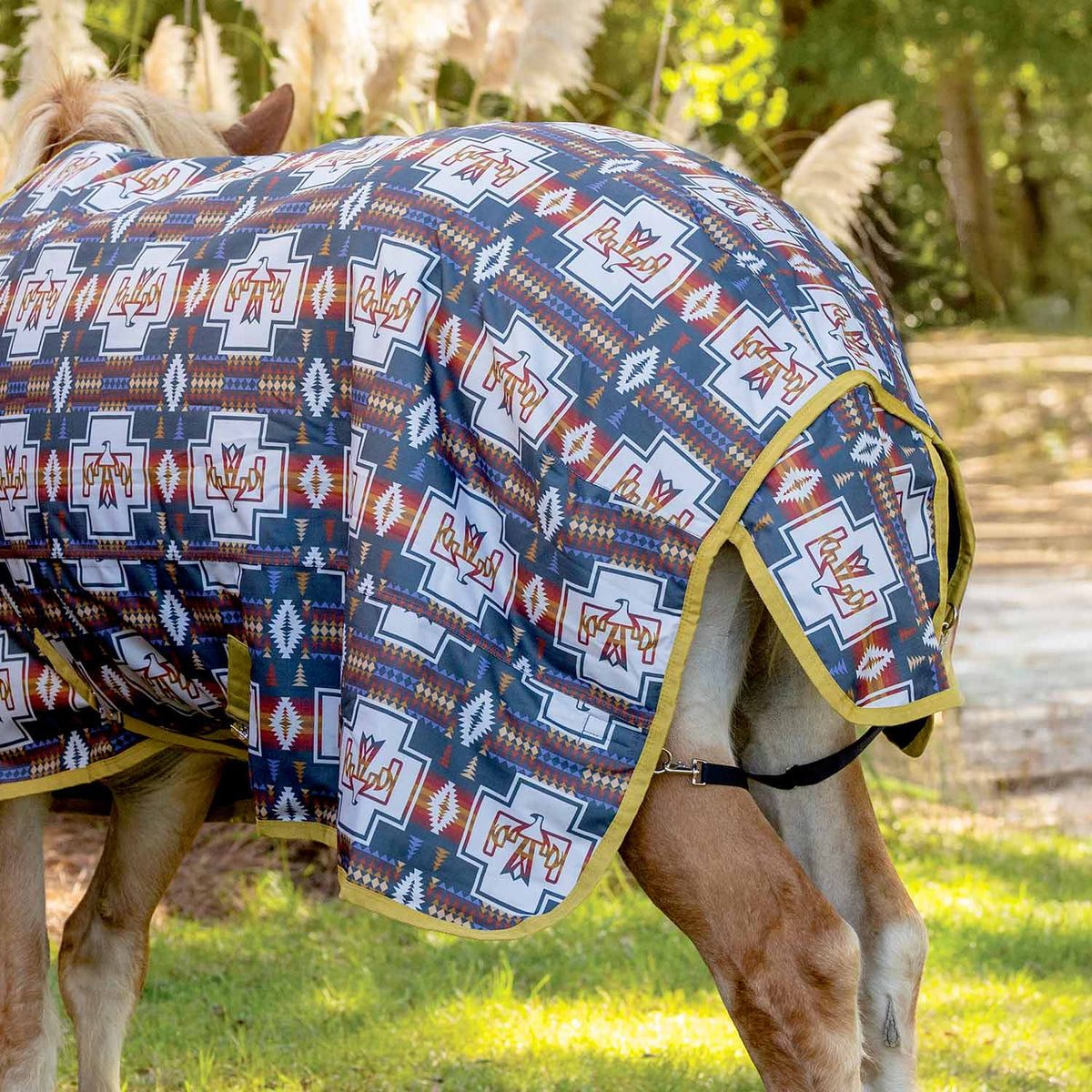 Manta de Exterior Jeffers Expression 1200D para Caballos de Tiro, 240 g | Impermeable, Transpirable y Diseño Seguro