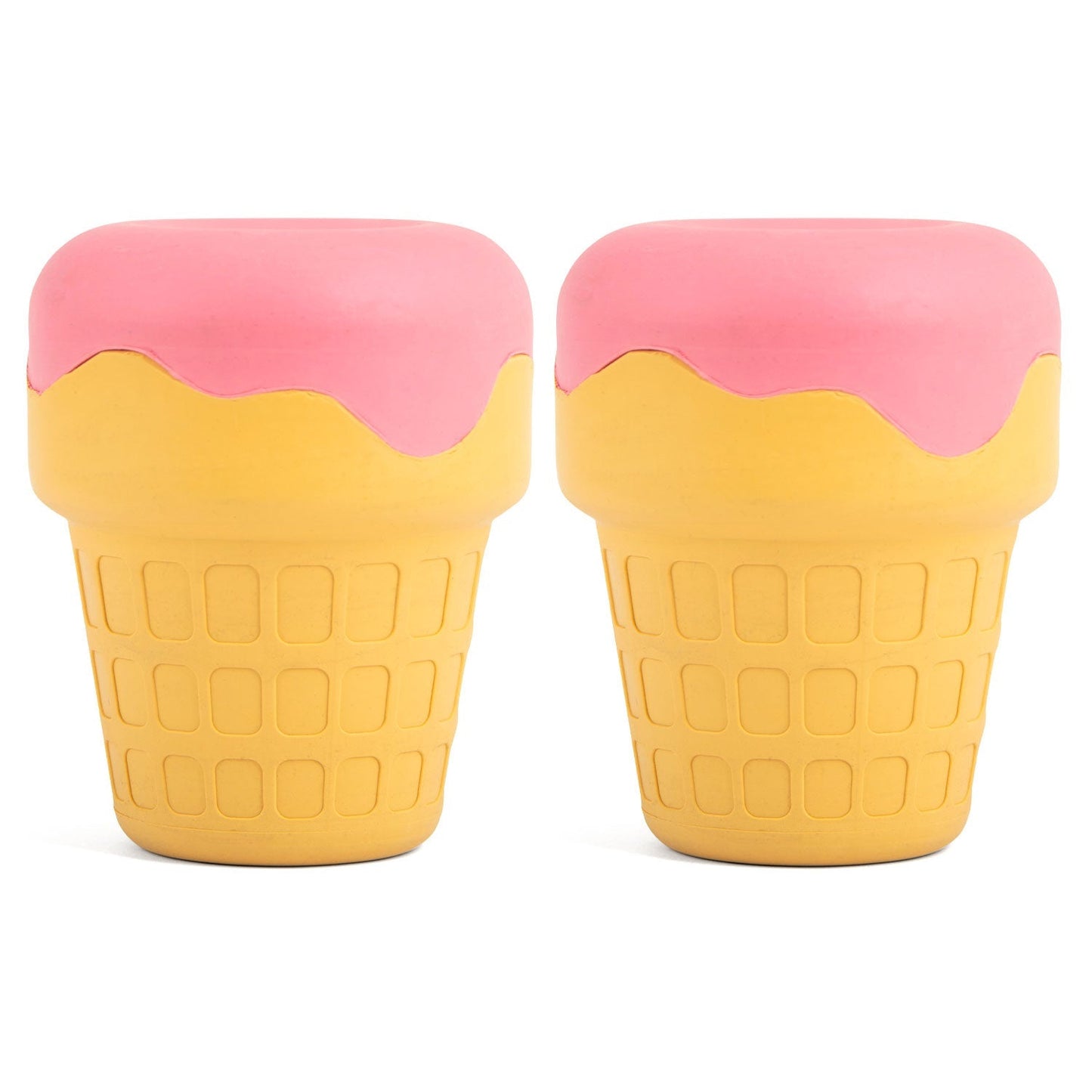 Juguete masticable Jeffers Ice Cream Cone de caucho natural para dispensar premios y limpiar los dientes de perros