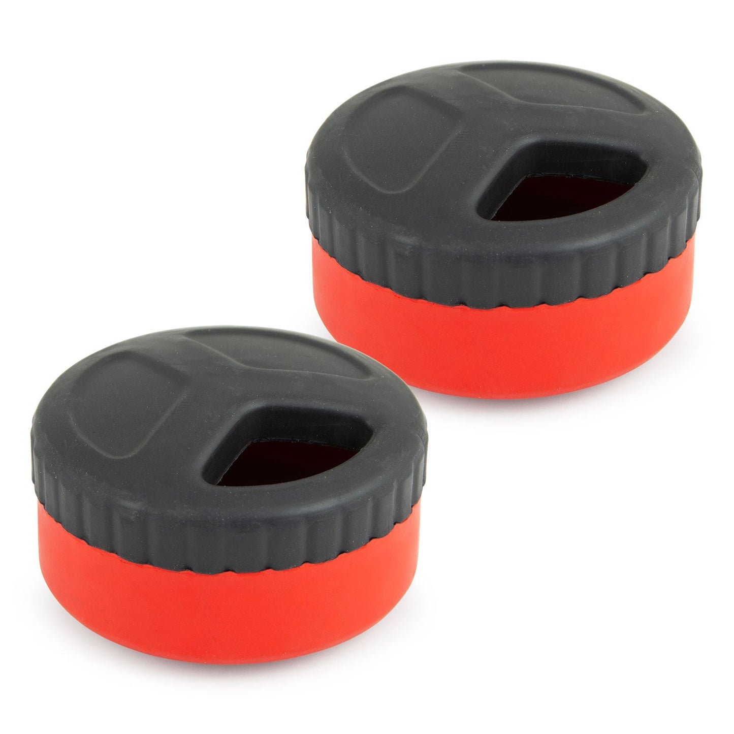 Juguete masticable dental Jeffers Red Hockey Puck de caucho natural con dispensador de premios para perros