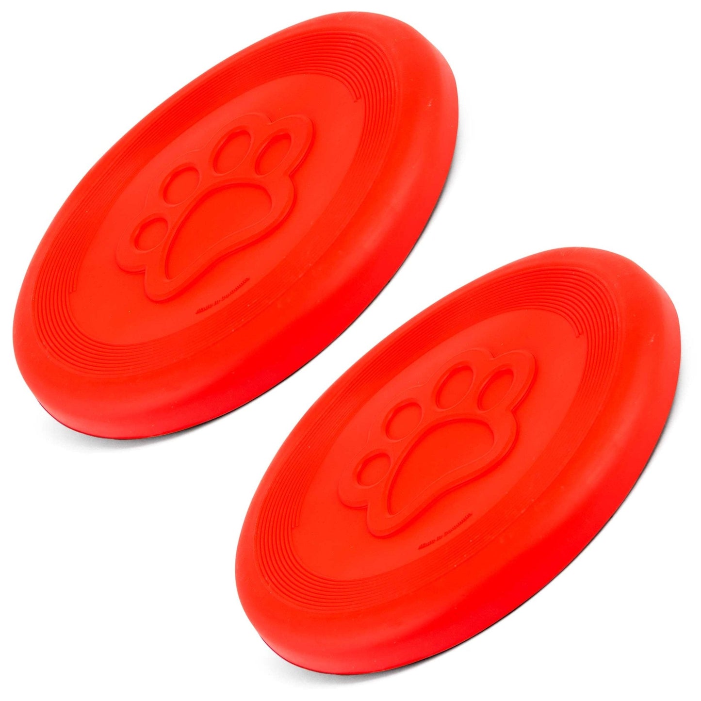 Juguete para Perro Jeffers Red Paw Frisbee de Caucho Natural para Lanzar y Masticar