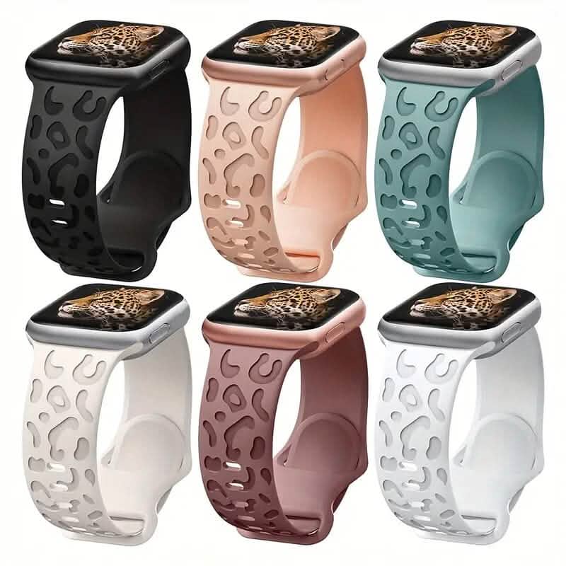 Leopard Engraved Replacement Band Compatible with iWatch