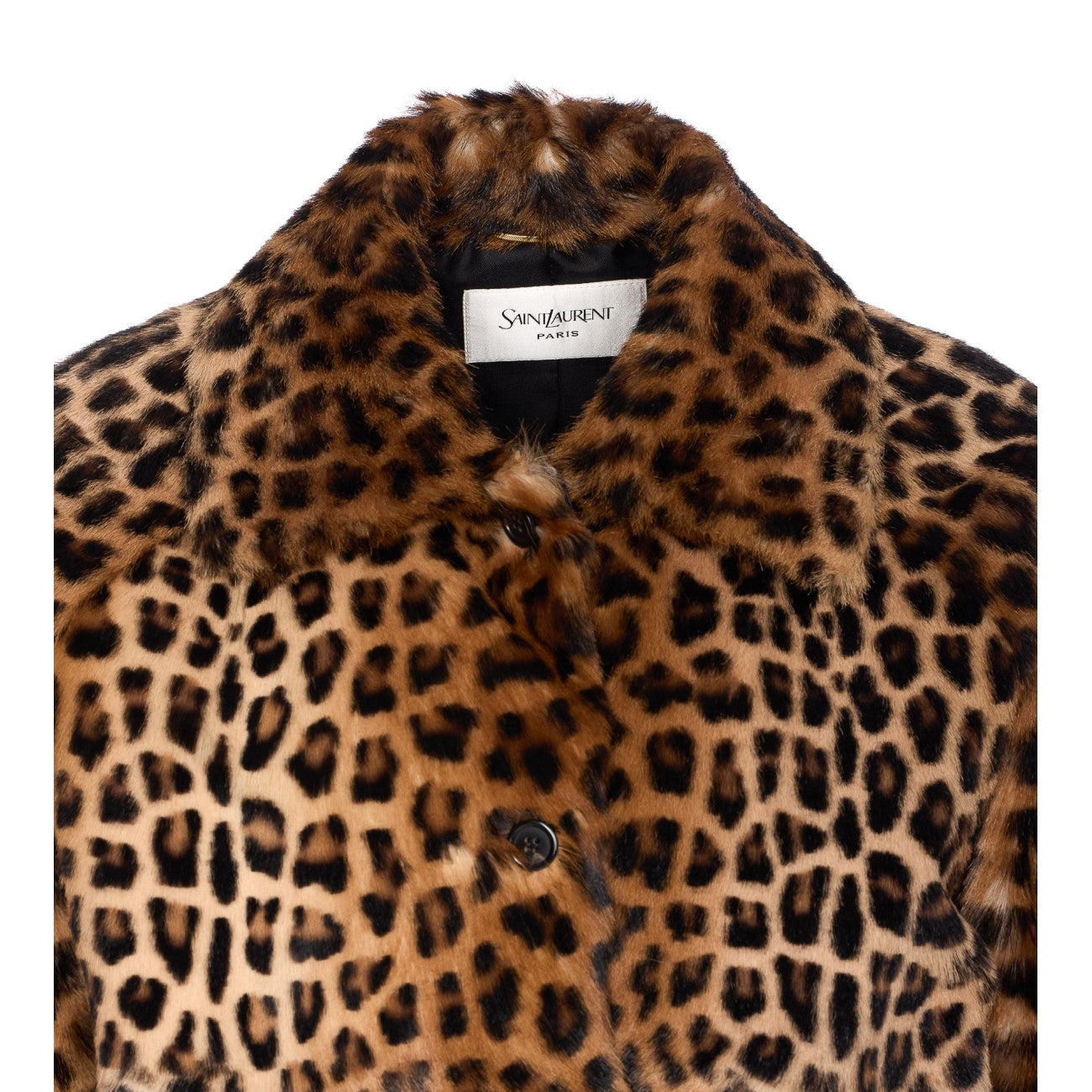 Saint Laurent Women Leopard Print Fur Jacket