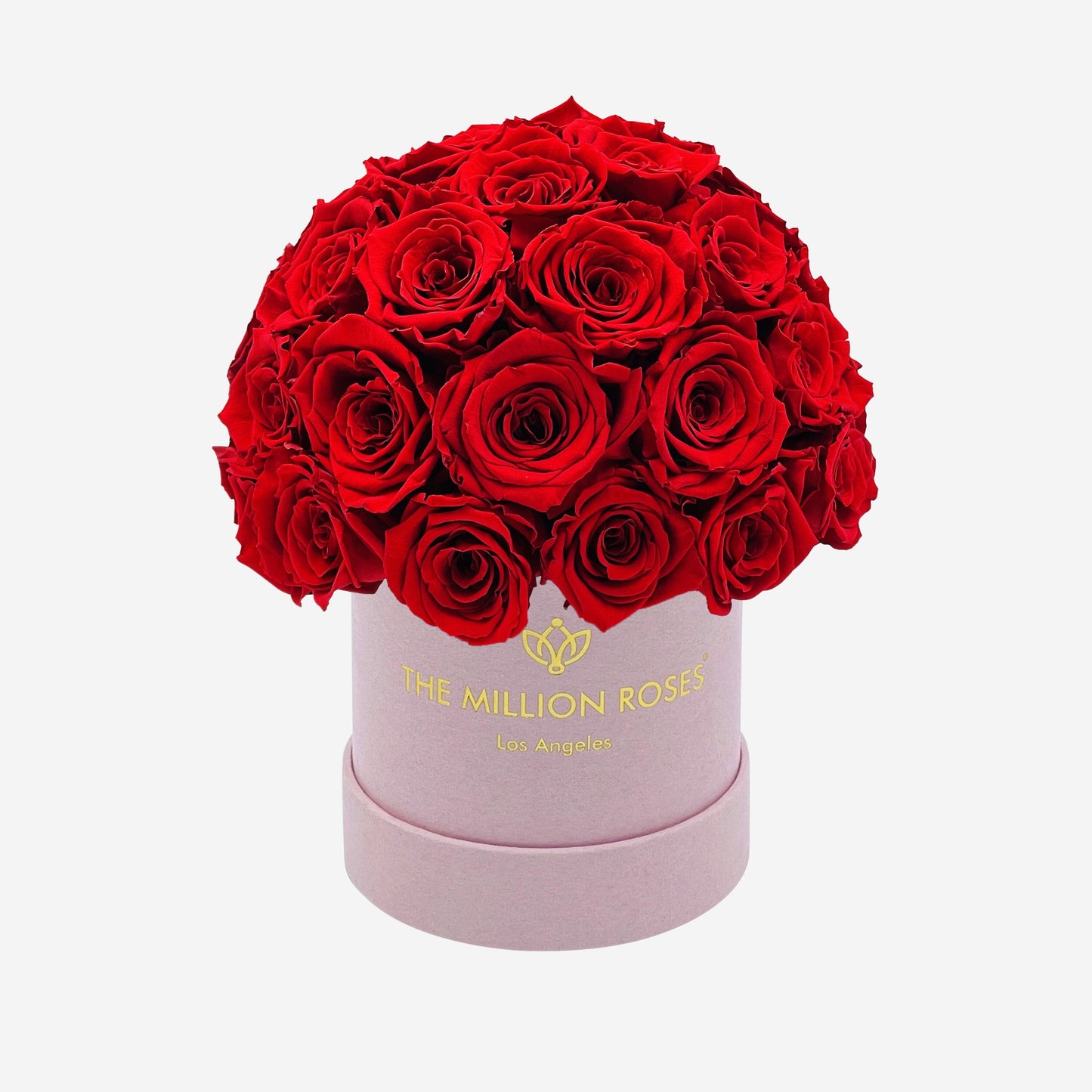 Caja Basic Superdome de Gamuza Rosa Claro | Rosas Rojas