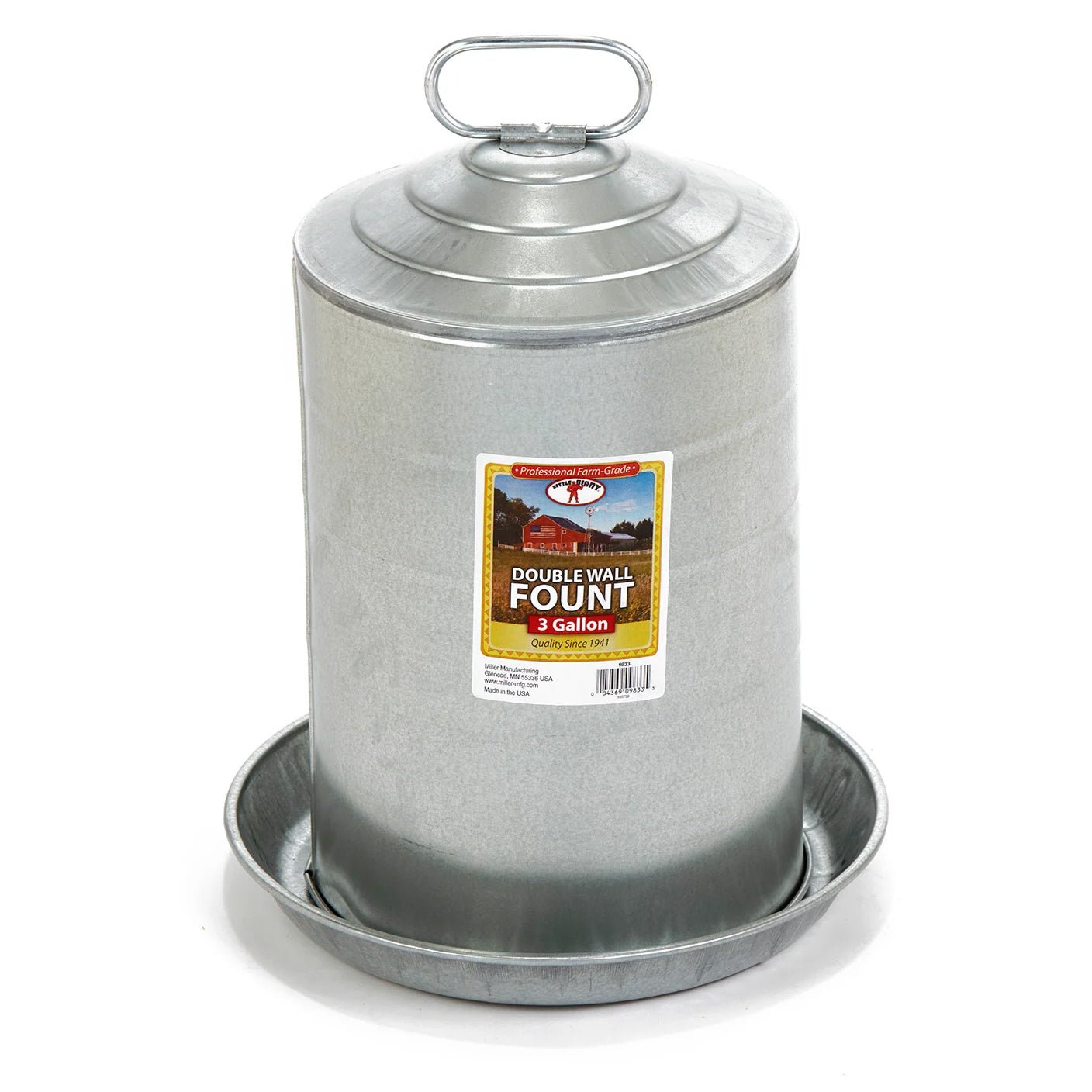 Bebedero de doble pared Little Giant para aves de corral y gallinas