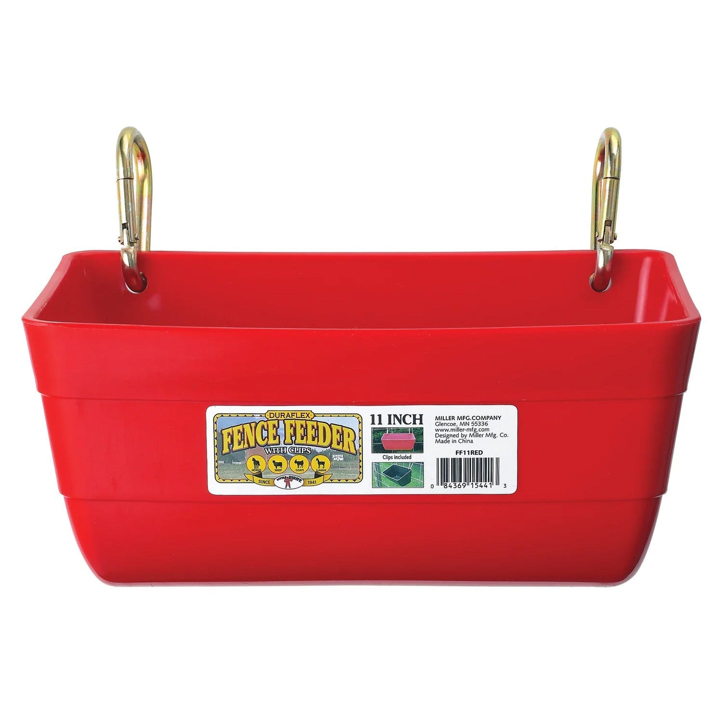 Comedero colgante para cerca Little Giant con clips, 4 cuartos