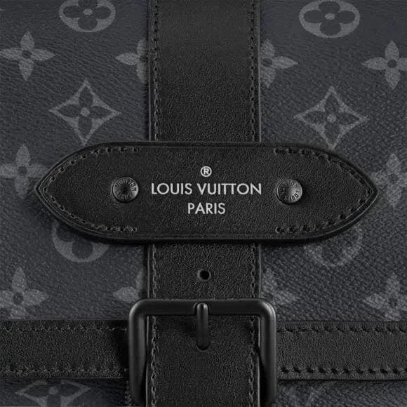 Louis Vuitton Backpack Rucksack Black Monogram Eclipse Canvas Leather