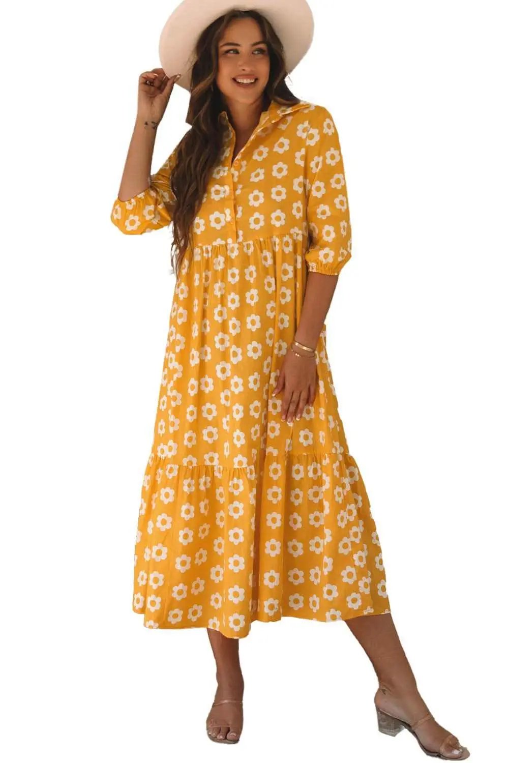 Dresses Love Salve Floral Maxi Dress Women's Spring A-Line Southern Belle Style Dress