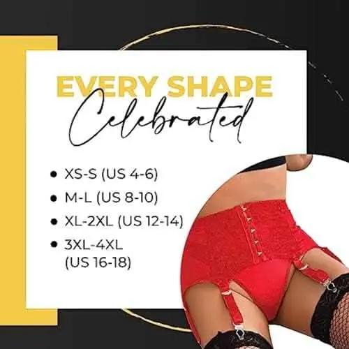 Accessories Love Salve Sexy Women Lingerie Garter Belt Set – 2 Piece Lace Stretch Adjustable Waist Suspender and Thong Underwear