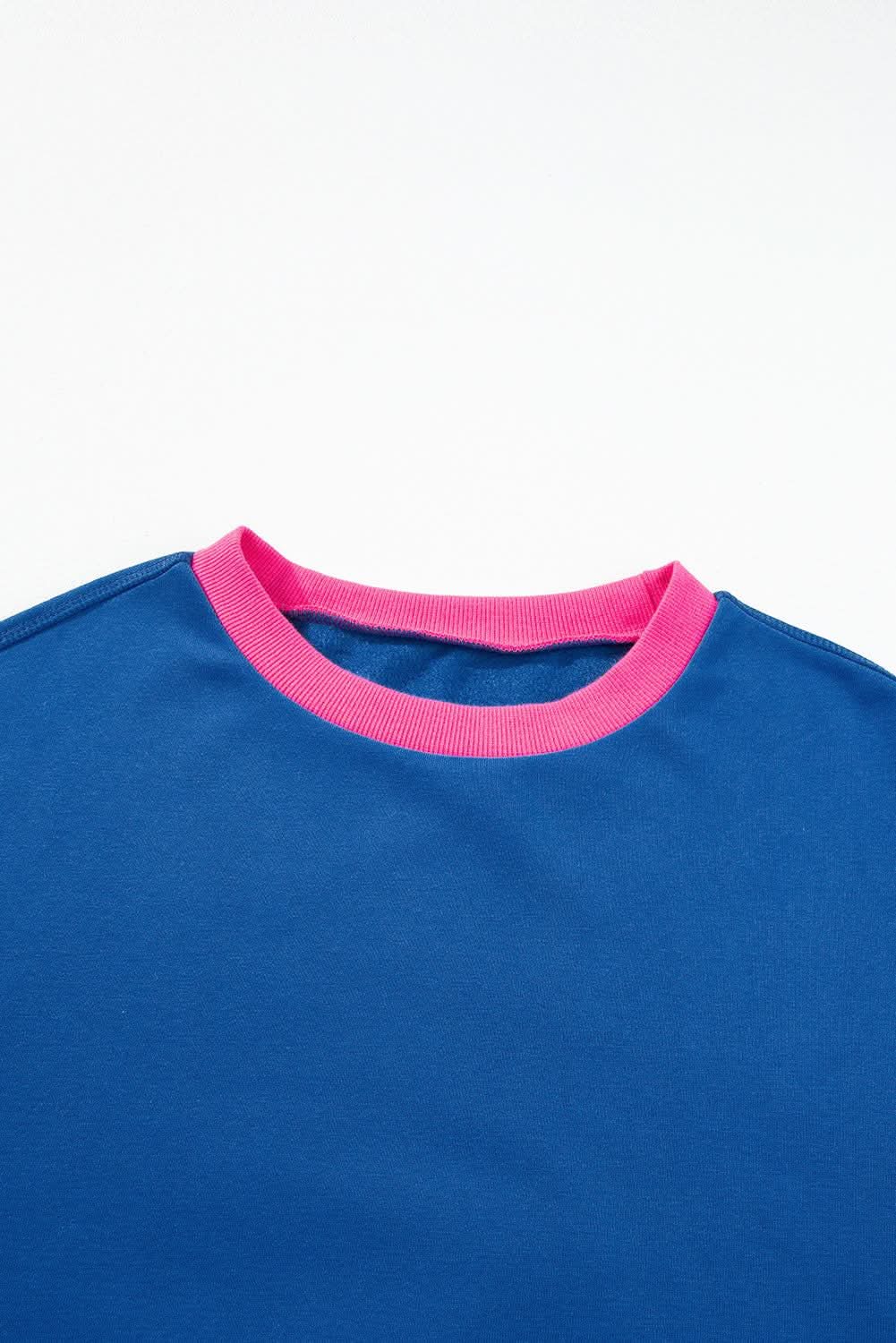 Pants Love Salve Chic colorblock bubble sleeve sweatshirt