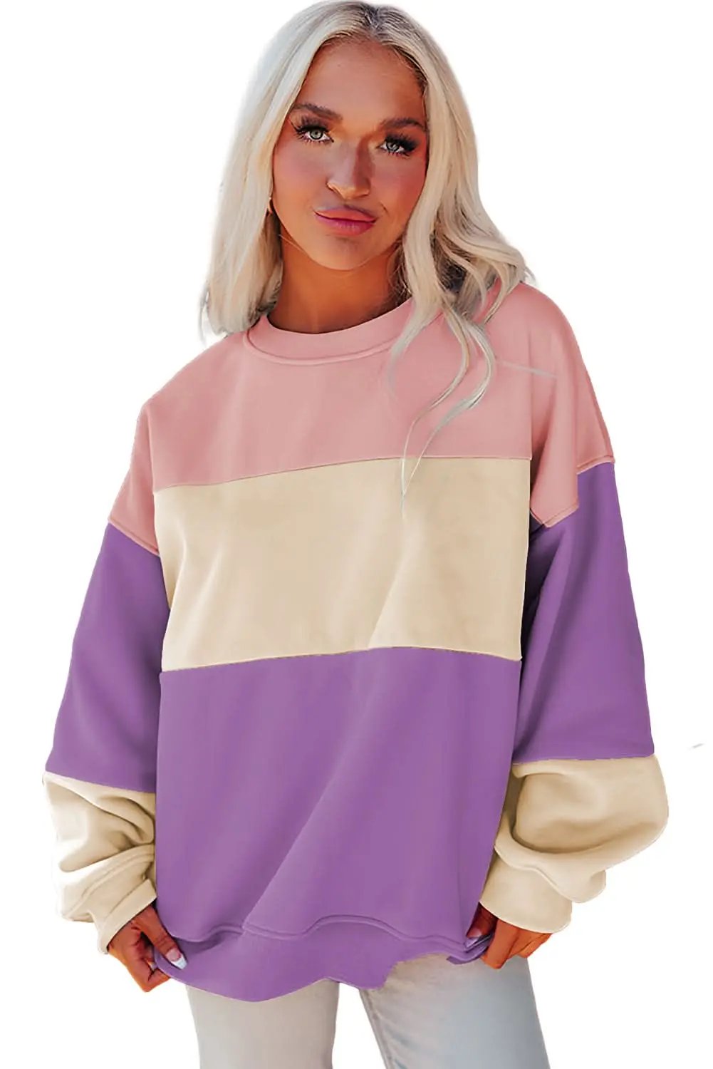 Accessories Love Salve Meadow mauve patchwork sweatshirt