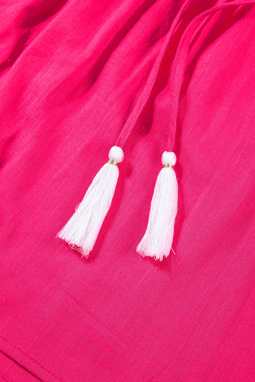 Accessories Love Salve Strawberry Pink Geometric Embroidered Tassel Tie V