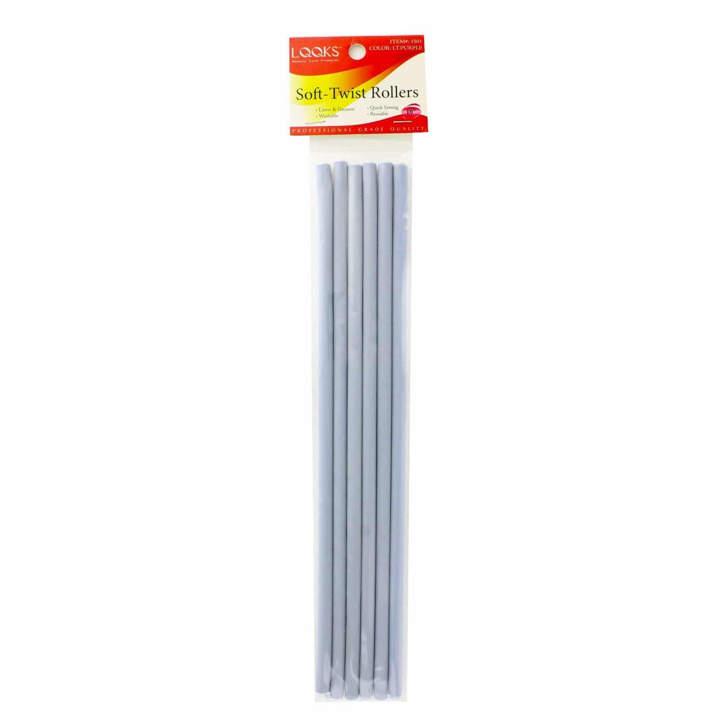 LQQKS 10" Soft-Twist Roller, 6 ct, Gray