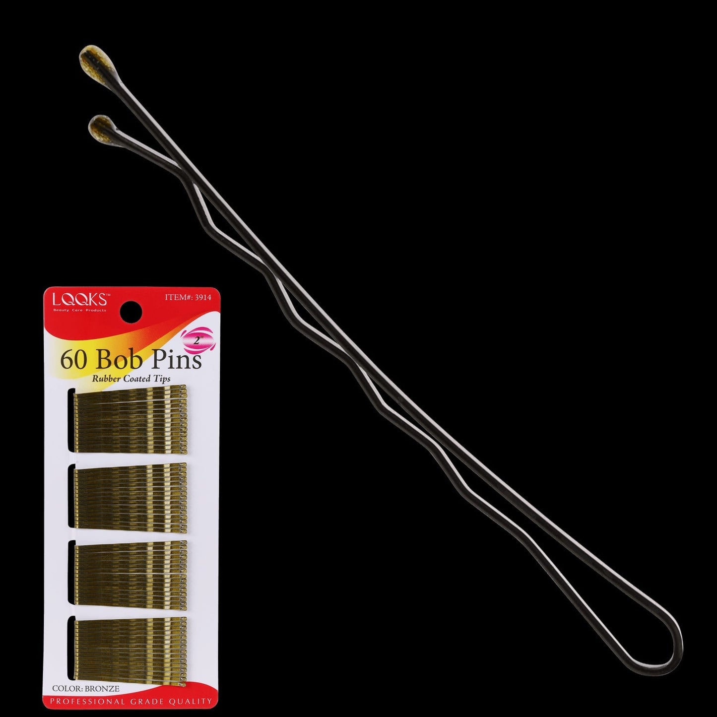 LQQKS 2" Bobby Pin, Bronze