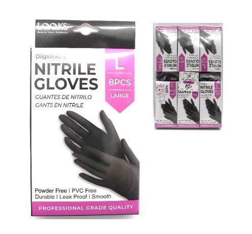 LQQKS Nitrile Glove, 8 pc/Pk, Medium