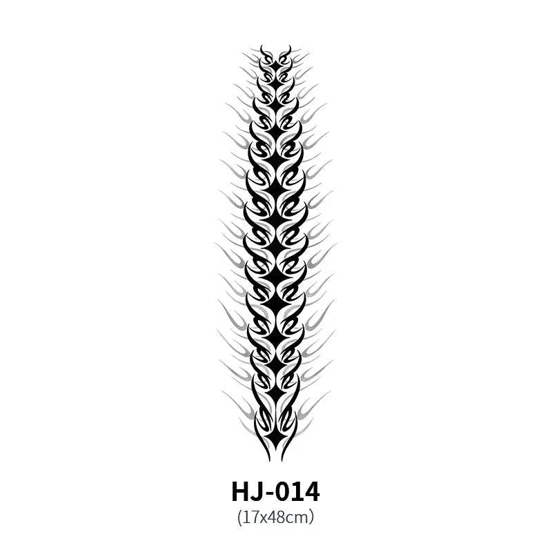 Botanical Spine Tattoo Decal