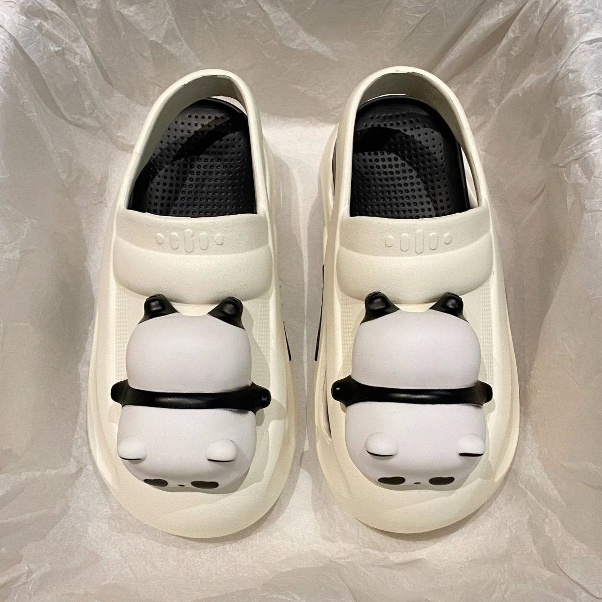 Mandotos Panda Lamp Light Up Slippers Sandals For Women EVA Comfort Non Slip Sole Summer