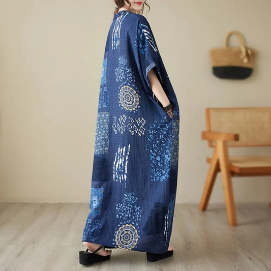 Ethnic Bohemian Beach Dress Women Casual Fashion