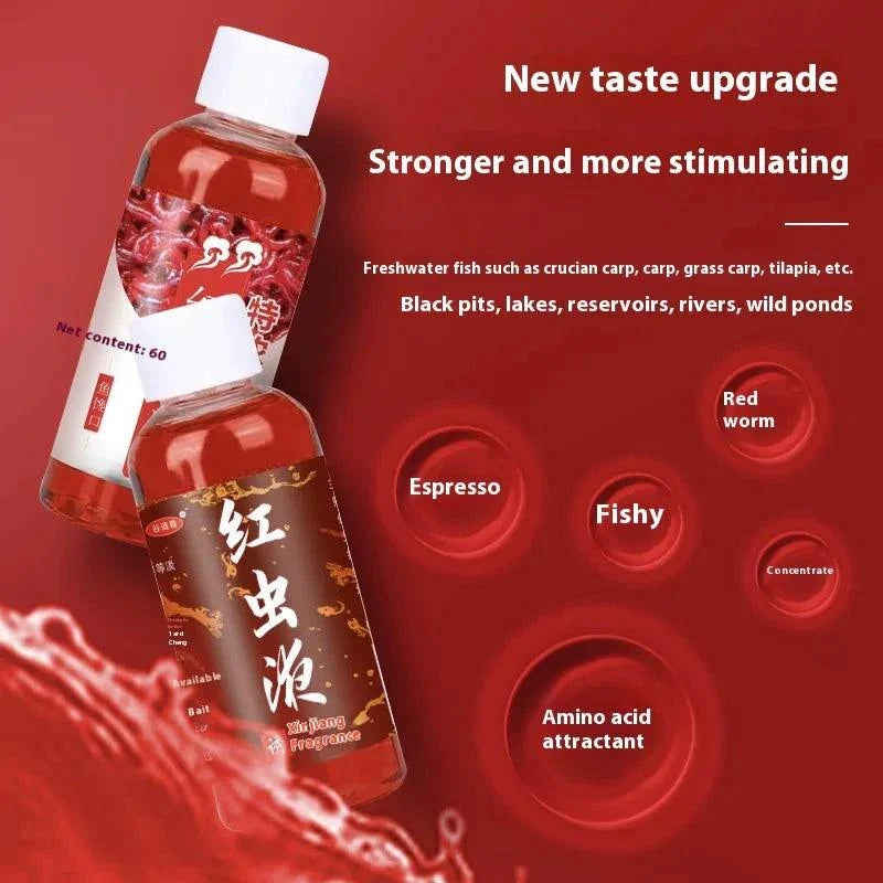Premium Red Worm Fishing Liquid β Perfect Carp Bait