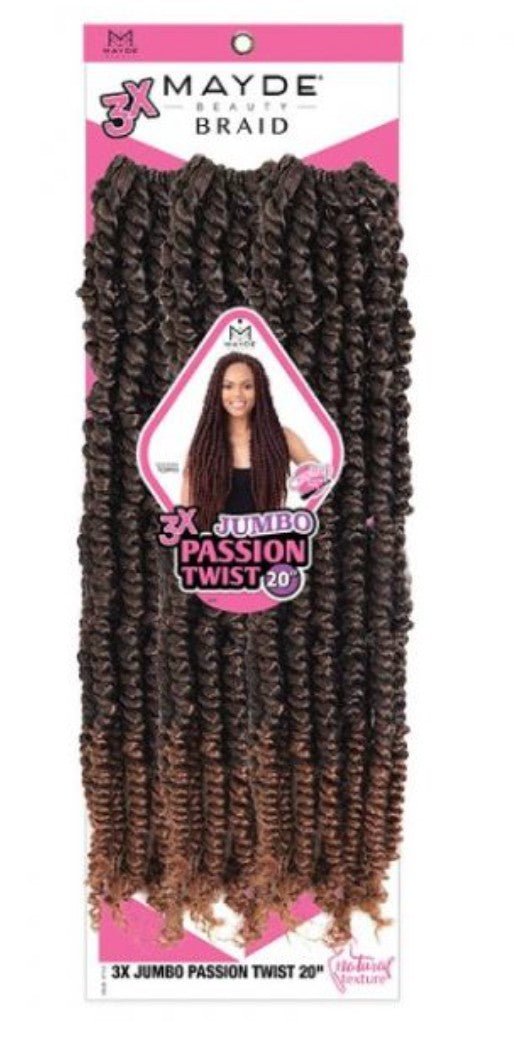 Mayde Beauty Braid 3X Jumbo Passion Twist 20" T27 Braiding Hair Extensions