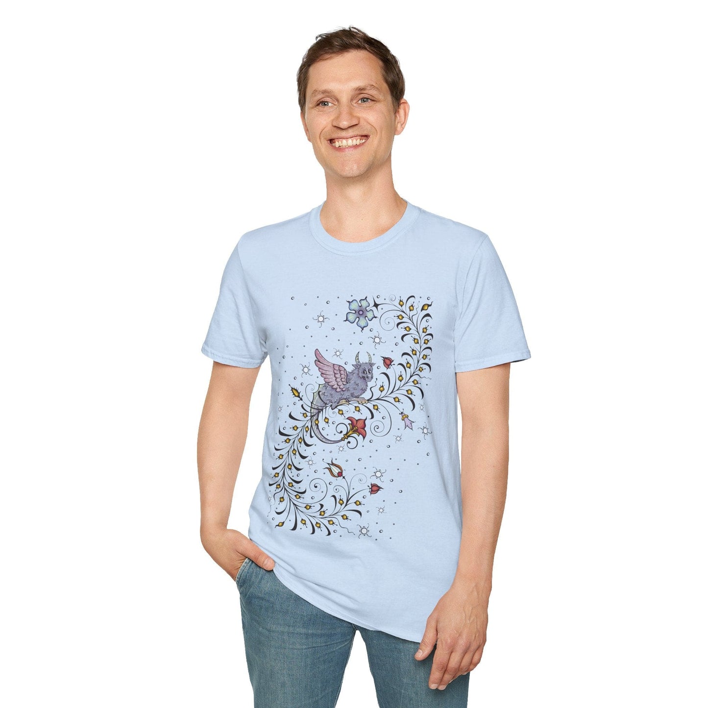 Camiseta de dragón de manuscrito medieval