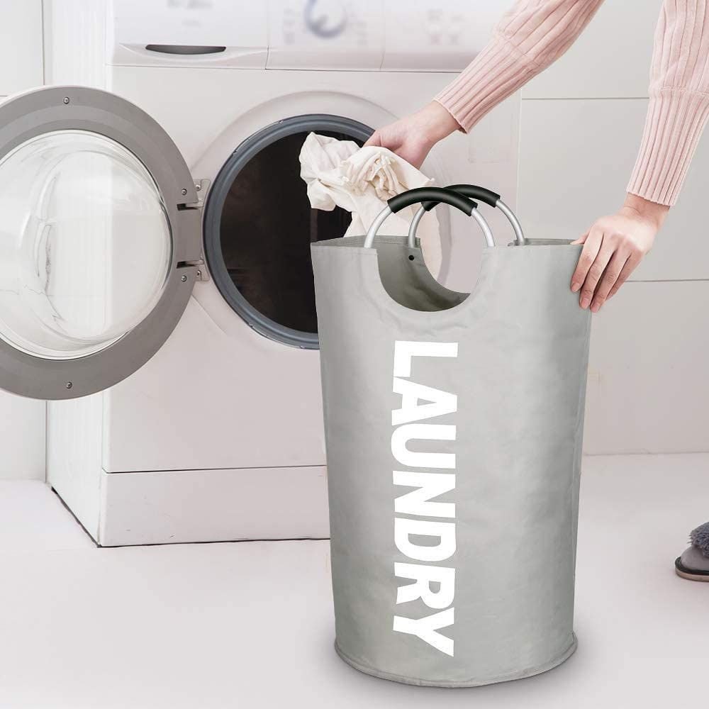 Fabric Heavy Duty Laundry Basket With Aluminum handle