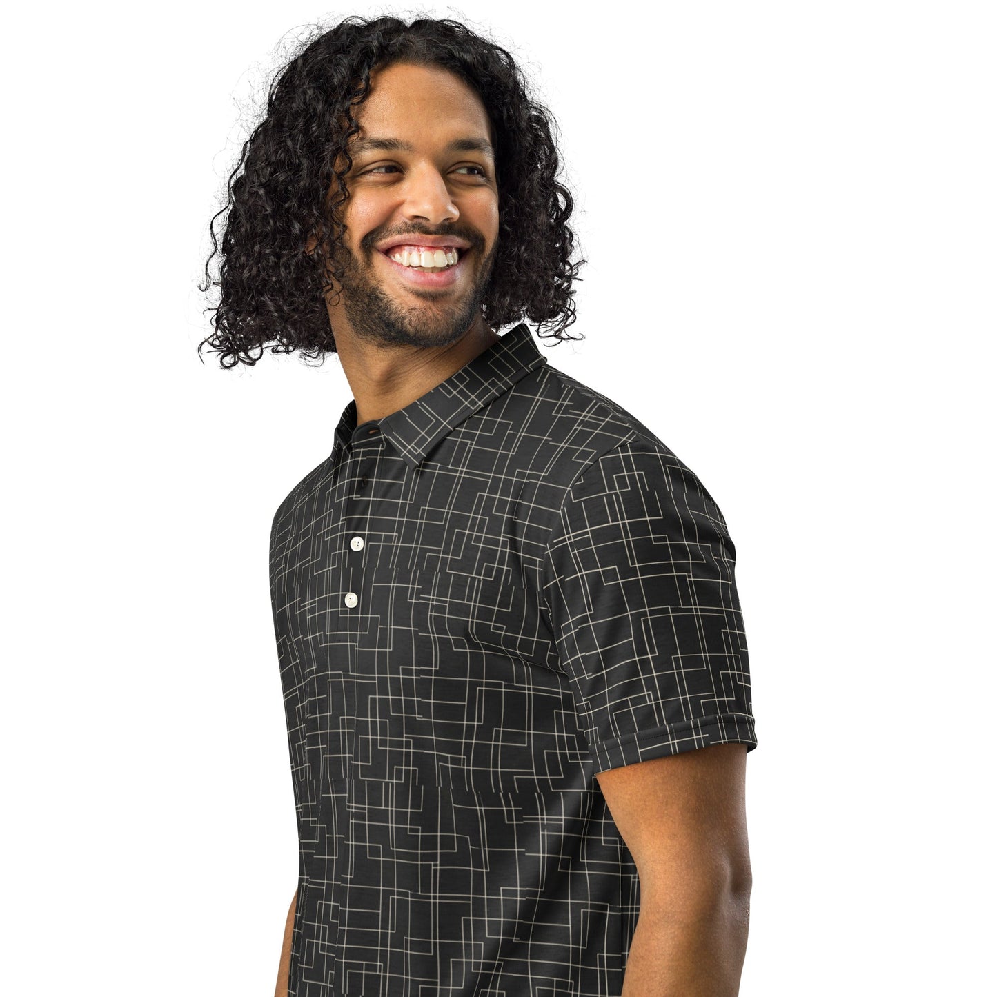 Architectural Silence Polo | Minimalist Geometric Slim Fit