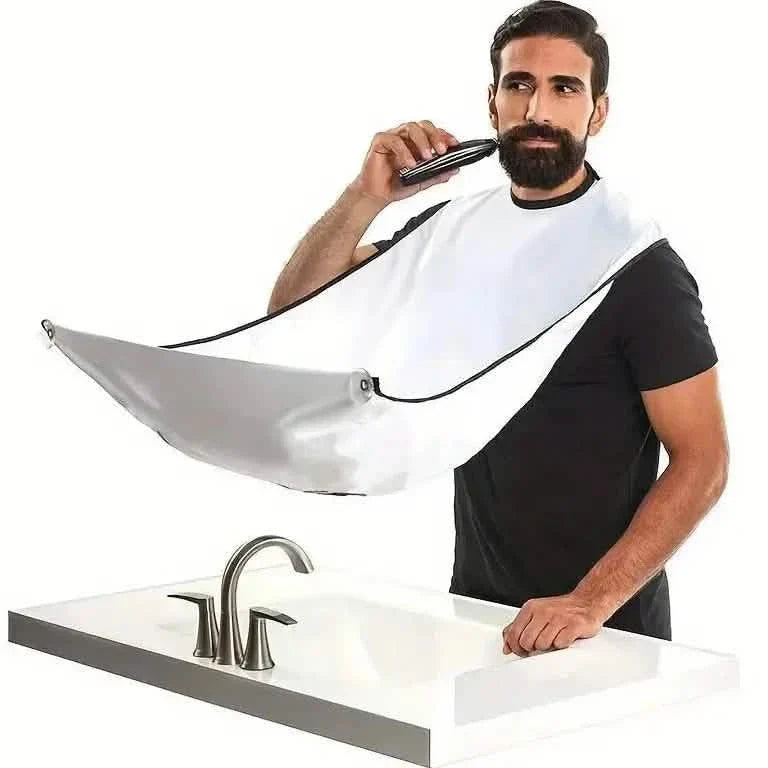 Men's Beard Shaving Apron - Grooming Accessories with Two Suction Cups