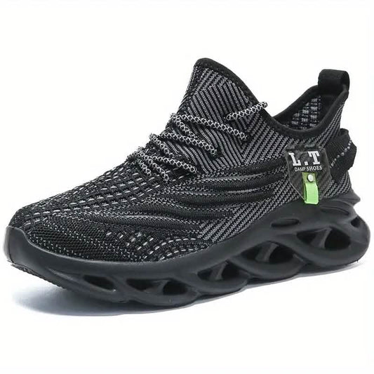 Men's Knit Breathable Lace Up Running Shoes