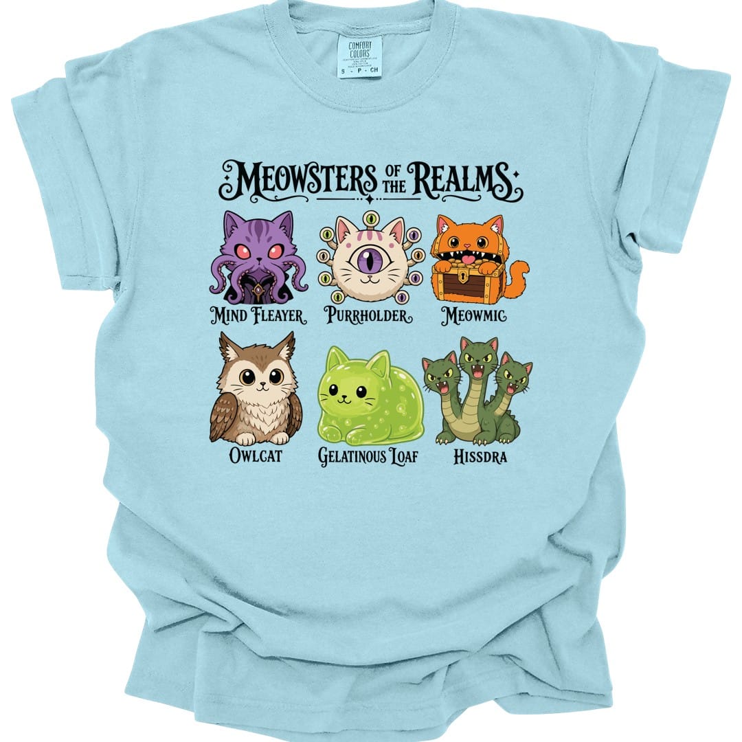 Meowsters of the Realms T-Shirt - Comfort Colors