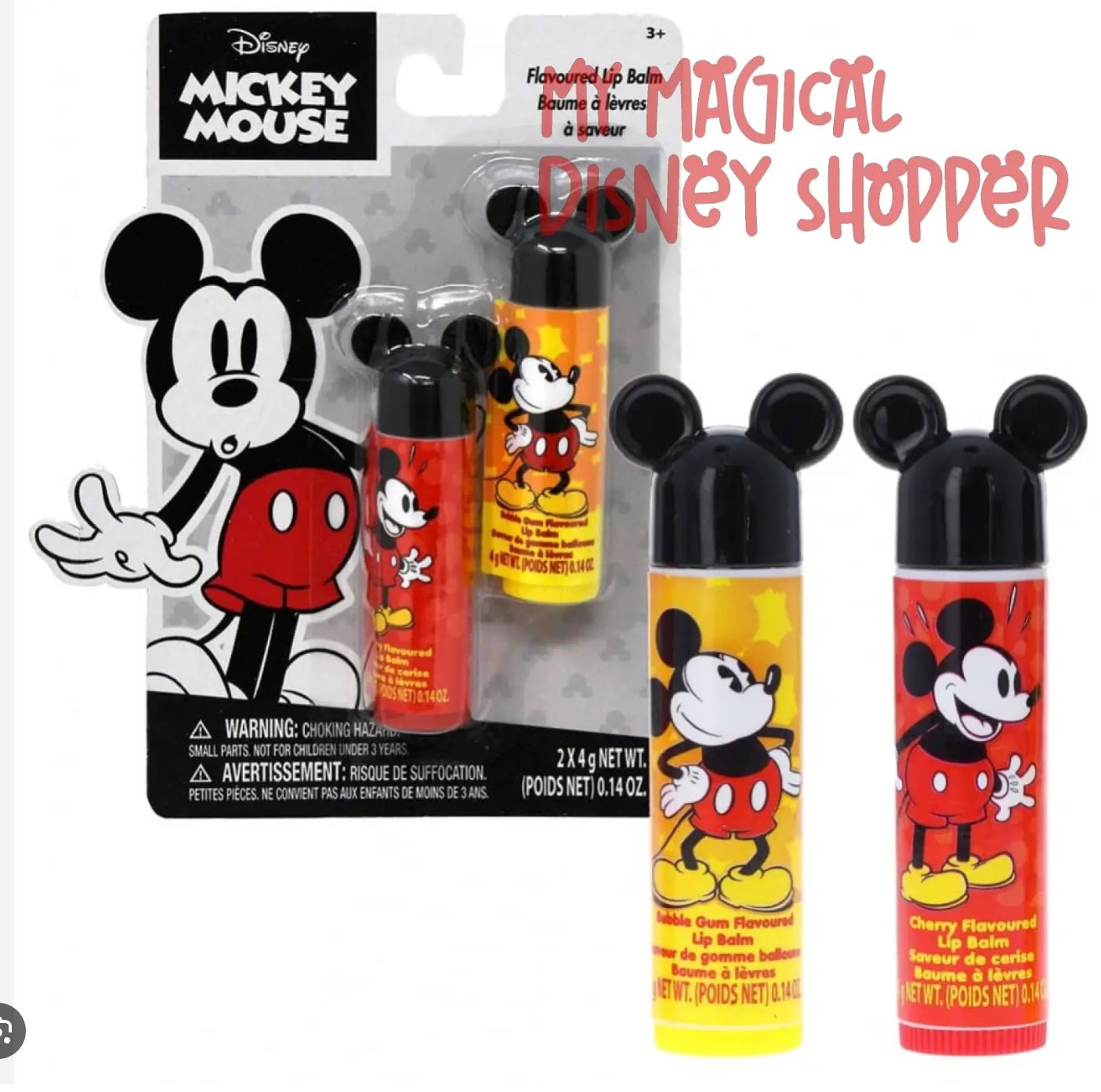 Disney Mickey Mouse 2pc Flavored Lip Balm Set